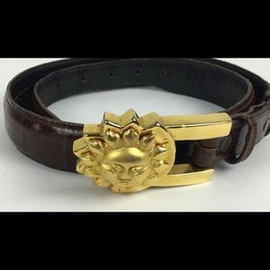 Vintage Vincenzo Sport Brown Leather Belt 32